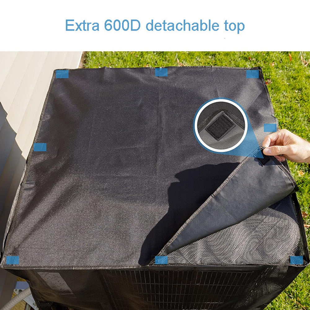KG0268 Outdoor Snow-proof Air Conditioning Mesh Cover with Removable Top, Size S KG0268 Outdoor Snow-proof Air Conditioning Mesh Cover with Removable Top, Size S